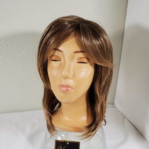 Brunette Ombre Mid-Length Layered Wig